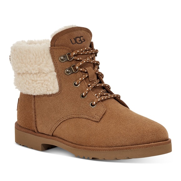 UGG Women's Romely Heritage Lace-Up Plush-Cuff Boots - Picture 1 of 15